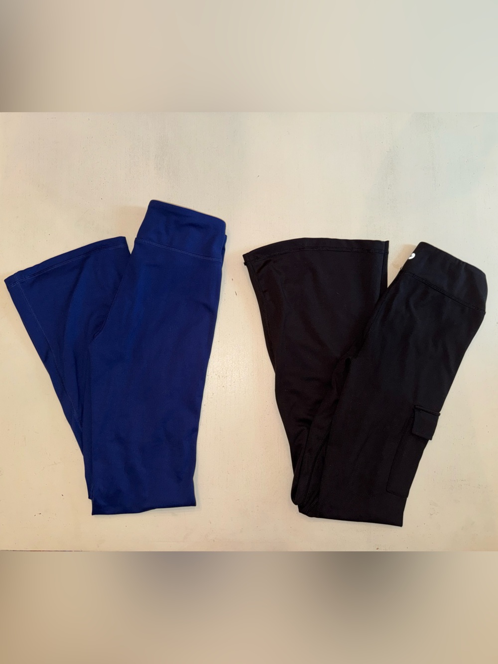 90 Degree By Reflex Girls Leggings in Blue and Black